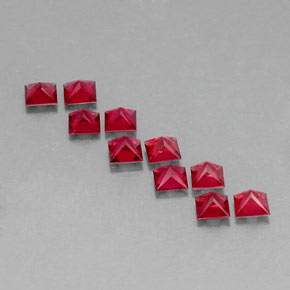 Spinello naturale rosso da  ct, quadrato, VVS-VS