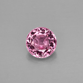 Spinello naturale rosa da 0,75 ct, taglio rotondo, VS