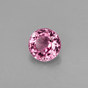 Spinello naturale rosa da 0,75 ct, taglio rotondo, VS