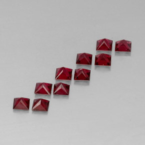 Spinello naturale rosso da  ct, quadrato, VVS-VS