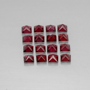 Spinello naturale rosso da  ct, quadrato, VVS-VS
