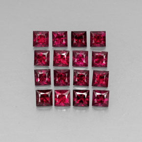 Spinello naturale rosso da  ct, quadrato, VVS-VS
