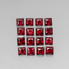 Spinello naturale rosso da  ct, quadrato, VVS-VS