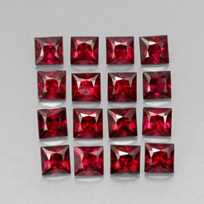 Spinello naturale rosso da  ct, quadrato, VVS-VS
