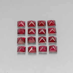 Spinello naturale rosso da  ct, quadrato, VVS-VS