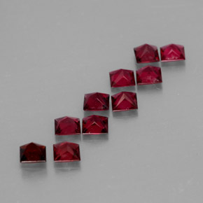 Spinello naturale rosso da  ct, quadrato, VVS-VS