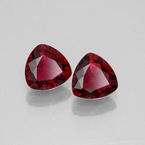 Spinello naturale rosso da  ct, trillion, VVS-VS