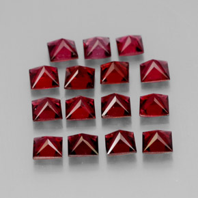 Spinello naturale rosso da  ct, quadrato, VVS-VS