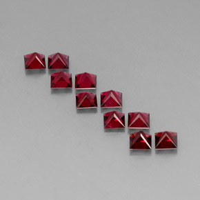 Spinello naturale rosso da  ct, quadrato, VVS-VS