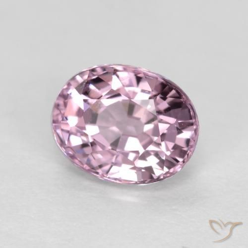 Spinello Viola rosato molto chiaro naturale da 0.82 ct, Ovale, VS