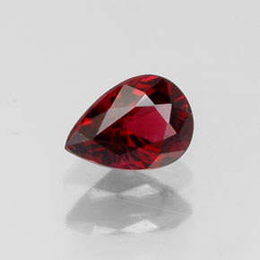 Spinello naturale rosso da 0,36 ct, taglio a pera, VS-SI