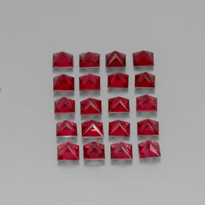 Spinello naturale rosso da  ct, quadrato, VVS-VS