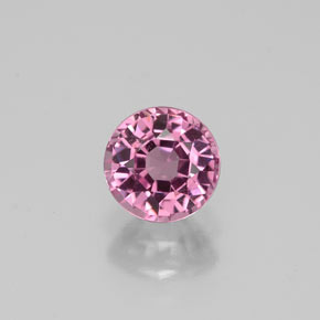 Spinello naturale rosa da 0,87 ct, taglio rotondo, VVS-VS