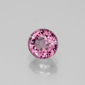 Spinello naturale rosa da 0,87 ct, taglio rotondo, VVS-VS