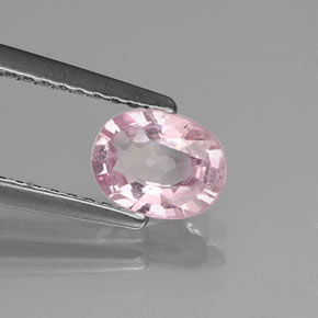Spinello naturale rosa da 0,73 ct, taglio ovale, VVS-VS