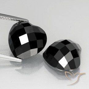Gemme di Spinello Nero naturale da 13.98 ct, Cuore, Opaco