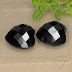 Gemme di Spinello Nero naturale da 13.93 ct, Cuore, Opaco