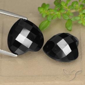 Gemme di Spinello Nero naturale da 13.93 ct, Cuore, Opaco