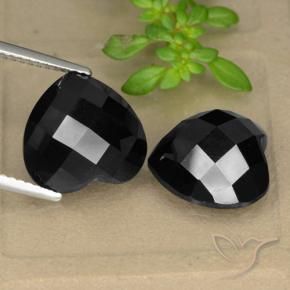 Gemme di Spinello Nero naturale da 13.94 ct, Cuore, Opaco