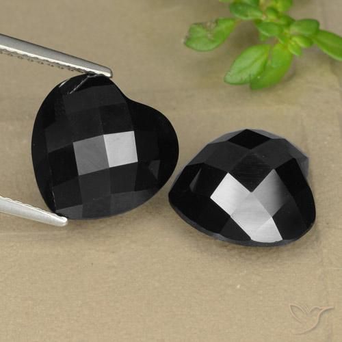 Gemme di Spinello Nero naturale da 13.93 ct, Cuore, Opaco
