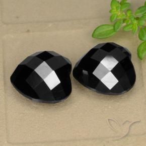 Gemme di Spinello Nero naturale da 14.22 ct, Cuore, Opaco