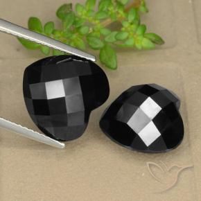 Gemme di Spinello Nero naturale da 13.85 ct, Cuore, Opaco