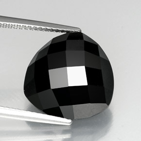 Spinello naturale nero da 11,46 ct, trillion, opaco