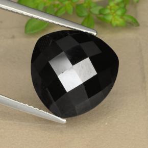 Spinello naturale nero da 11,29 ct, trillion, opaco