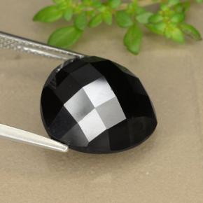 Spinello naturale nero da 11,29 ct, trillion, opaco