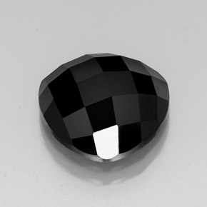 Spinello naturale nero da 10,65 ct, trillion, opaco