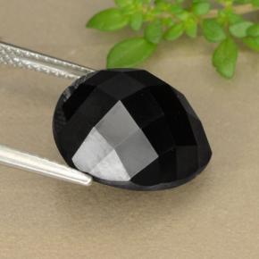 Spinello naturale nero da 11,01 ct, trillion, opaco