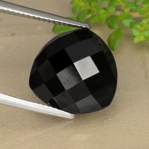 Spinello naturale nero da 10,90 ct, trillion, opaco