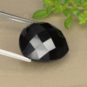 Spinello naturale nero da 10,90 ct, trillion, opaco