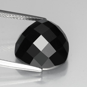Spinello naturale nero da 12,04 ct, trillion, opaco