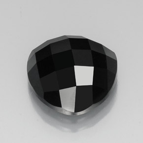 Spinello naturale nero da 12,04 ct, trillion, opaco