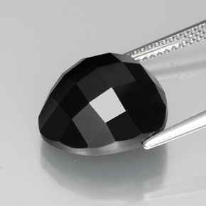 Spinello naturale nero da 12,04 ct, trillion, opaco