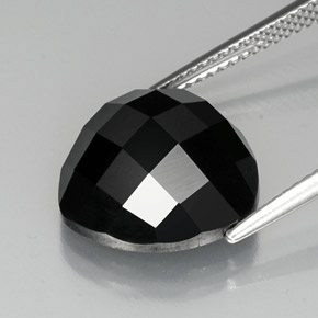 Spinello naturale nero da 11,79 ct, trillion, opaco