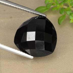 Spinello naturale nero da 11,03 ct, trillion, opaco