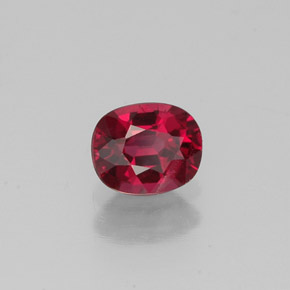 Spinello naturale rosso da 0,56 ct, taglio ovale, VS-SI