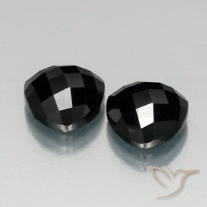 Gemme di Spinello Nero naturale da 8.89 ct, Taglio trillion, Opaco