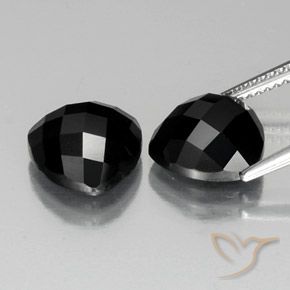 Gemme di Spinello Nero naturale da 8.96 ct, Taglio trillion, Opaco