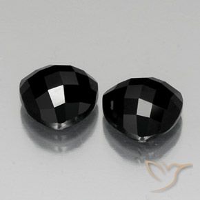 Gemme di Spinello Nero naturale da 8.92 ct, Taglio trillion, Opaco