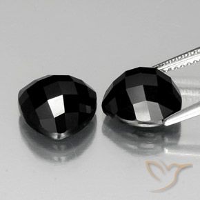 Gemme di Spinello Nero naturale da 8.92 ct, Taglio trillion, Opaco