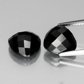Gemme di Spinello Nero naturale da 7.94 ct, Taglio trillion, Opaco