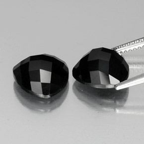 Gemme di Spinello Nero naturale da 7.94 ct, Taglio trillion, Opaco