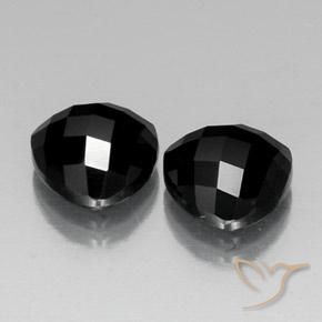 Gemme di Spinello Nero naturale da 9.42 ct, Taglio trillion, Opaco