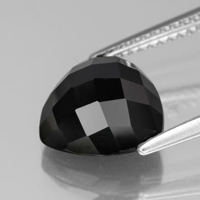 Spinello naturale nero da 4,21 ct, trillion, opaco