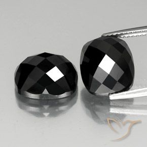 Gemme di Spinello Nero naturale da 14.50 ct, Cuscino, Opaco
