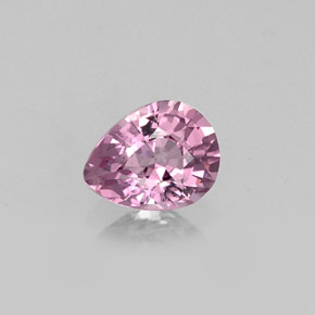 Spinello naturale rosa da 0,56 ct, taglio a pera, VS