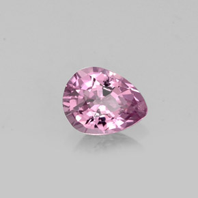Spinello naturale rosa da 0,56 ct, taglio a pera, VS